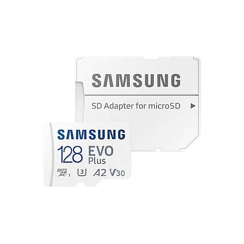 Карта памяти Samsung EVO Plus microSDXC (с адаптером), 128 Гб