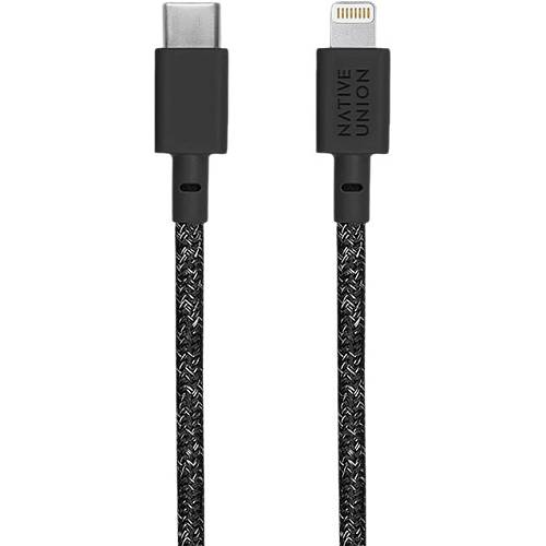 Кабель Native Union Belt Cable USB-С на Lightning, 1,2 м, черный