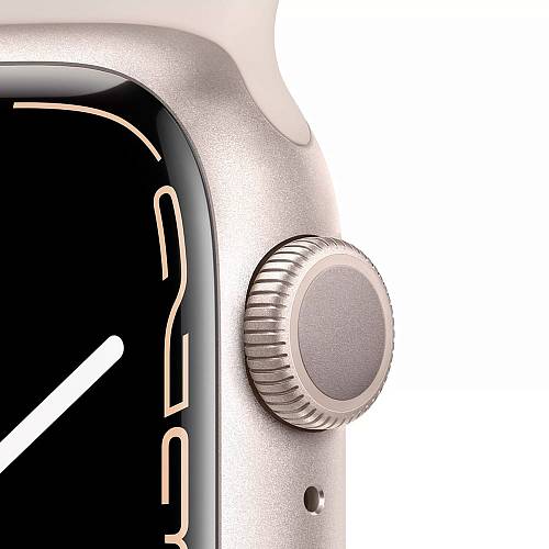 Apple Watch Series 7, 41 мм, корпус «сияющая звезда», спортивный ремешок «сияющая звезда»