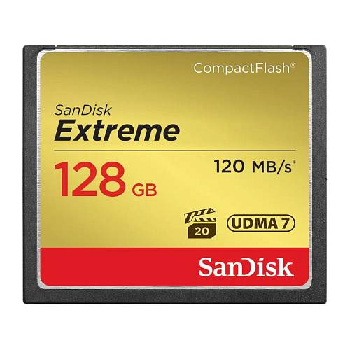Карта памяти SanDisk Extreme Compact Flash, 128 Гб