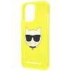 Фото — Чехол для смартфона Karl Lagerfeld Tpu Fluo Case Choupette's Head  для iPhone 13 Pro, желтый