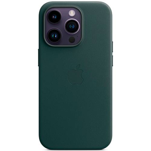 Чехол для смартфона iPhone 14 Pro Leather Case with MagSafe, «лесной зеленый»
