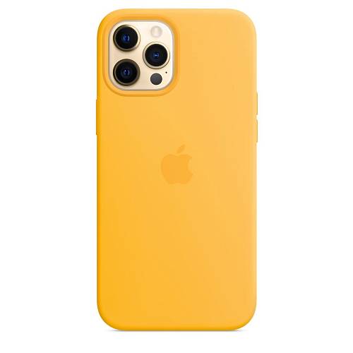 Чехол для смартфона Apple MagSafe для iPhone 12 Pro Max, cиликон, ярко-желтый