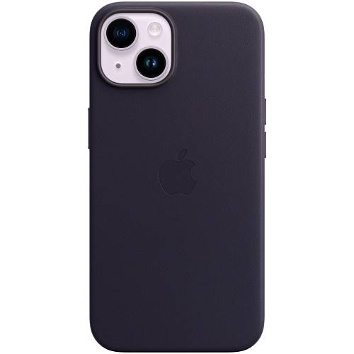 Чехол для смартфона iPhone 14 Leather Case with MagSafe, «чернила»