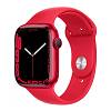 Фото — Apple Watch Series 7, 45 мм, корпус из алюминия красного цвета, спортивный ремешок (PRODUCT)RED