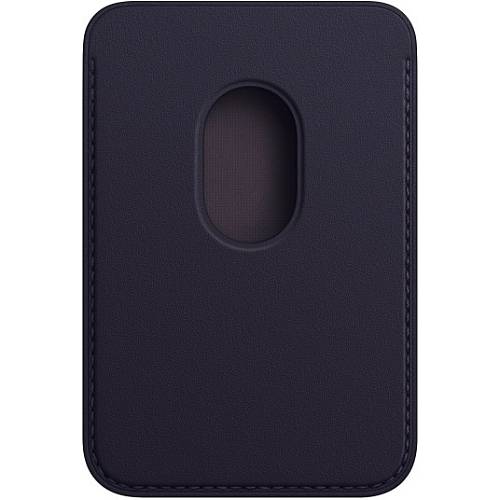 Чехол-бумажник iPhone Leather Wallet with MagSafe, «чернила»