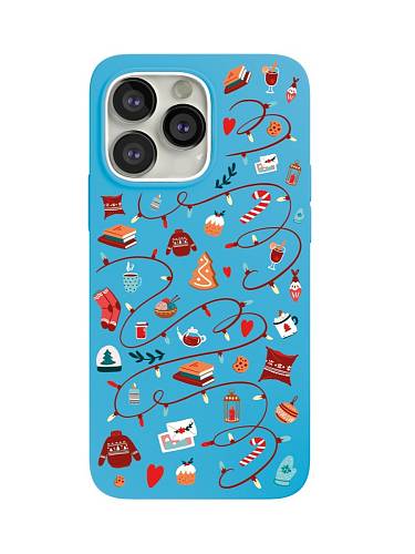 Чехол для смартфона iPhone 13 Pro, Art Collection, Winter, голубой