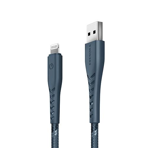 Кабель EnergEA NyloFlex USB - Lightning MFI 3А 1.5 м, синий