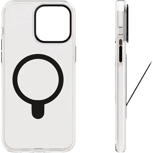 Чехол для смартфона "vlp" Ring Case с MagSafe подставкой для iPhone 15 Pro Max, черный