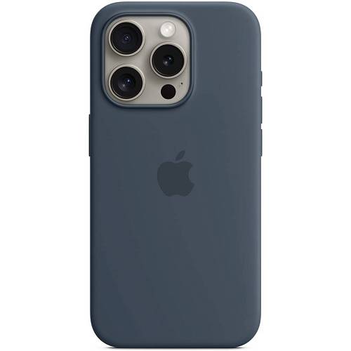 Чехол для смартфона iPhone 15 Pro Silicone Case with MagSafe, Storm Blue