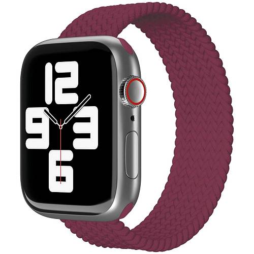 Ремешок для смарт-часов vlp для Apple Watch 38/40/41, S/M, 2шт, нейлоновый плетёный, «марсала»