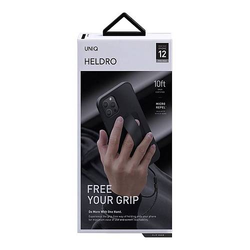 Чехол для смартфона Uniq для iPhone 12 Pro Max HELDRO + Band Anti-microbial, черный
