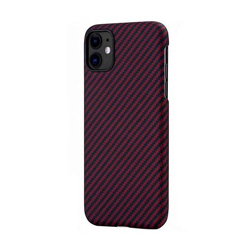 Чехол для смартфона Pitaka для iPhone 11, красно-черный (мелкое плетение)