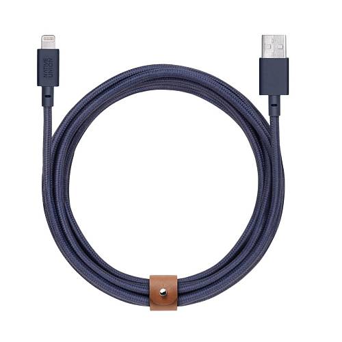 Кабель Native Union Belt Lightning на USB, 3 м, синий