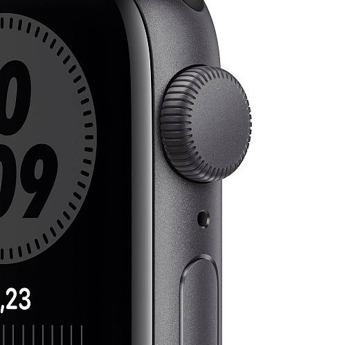 Apple Watch Nike SE, 40 мм, алюминий цвета «серый космос», ремешок Nike цвета «антрацитовый/черный»