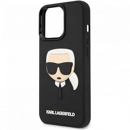 Чехол для смартфона Karl Lagerfeld 3D Rubber Head iPhone 14 Pro Max, черный