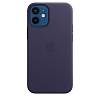 Фото — Чехол для смартфона Apple MagSafe для iPhone 12 mini, кожа, темно-фиолетовый