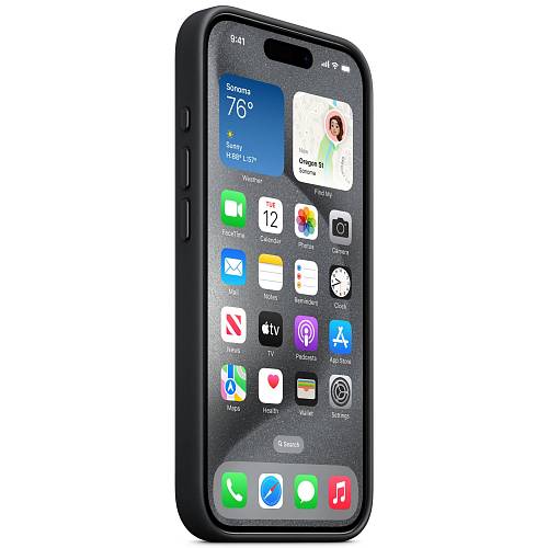 Чехол для смартфона iPhone 15 Pro FineWoven Case with MagSafe, Black
