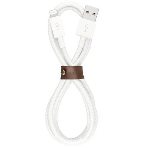 Кабель "vlp" Nylon Cable USB A - Lightning MFI, 1.2м, белый