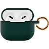 Фото — Чехол для наушников vlp Soft Touch, с кольцом, для AirPods (3rd generation), темно-зеленый