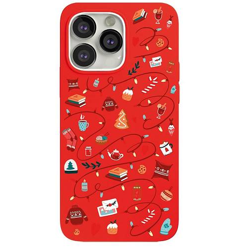 Чехол для смартфона iPhone 13 Pro, Art Collection, Winter, красный