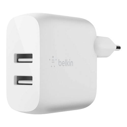 Зарядное устройство Belkin 24Вт, 2xUSB-A, белый