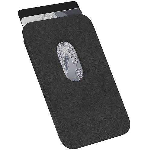 Чехол-бумажник vlp из натуральной кожи с MagSafe, черный
