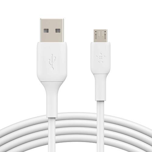 Кабель Belkin USB-A/micro USB, 1м, пластик, белый