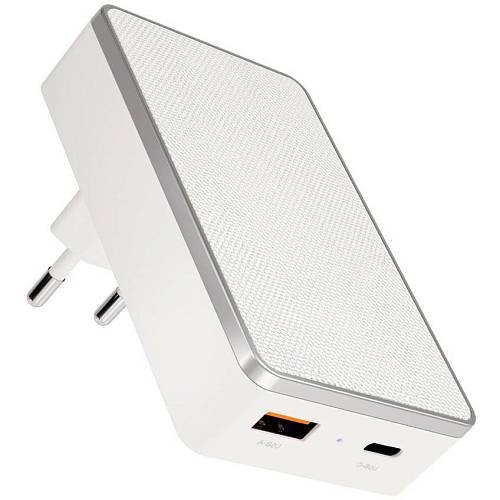 Зарядное устройство vlp 20Вт USB-C+USBA, PD, QC, белый