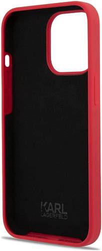 Чехол для смартфона Karl Lagerfeld Liquid silicone Choupette Hard для iPhone 13 Pro Max, красный