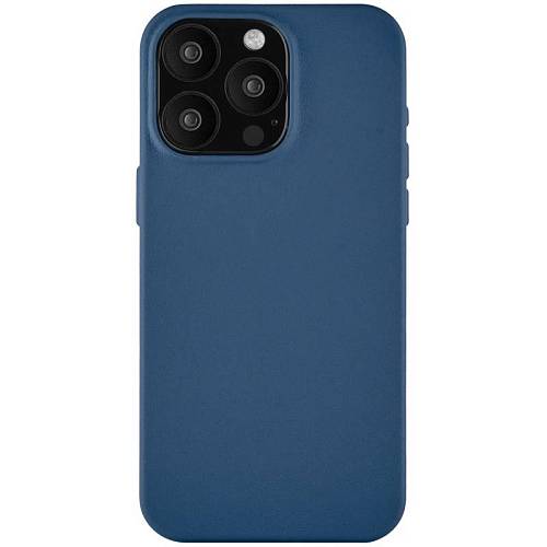 Чехол для смартфона uBear Capital Leather Case with MagSafe для iPhone 15 Pro, тёмно-синий