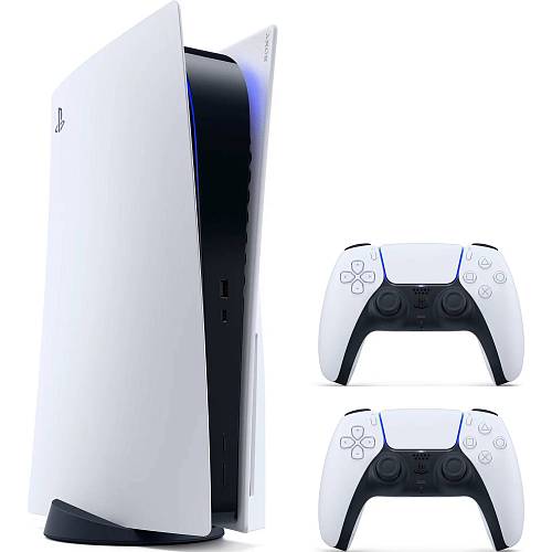 Игровая приставка Sony PlayStation 5 Slim (2 геймпада), белый