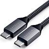 Фото — Кабель Satechi USB-C - USB-C, 100W Charging Cable, 2м, нейлон, «серый космос»