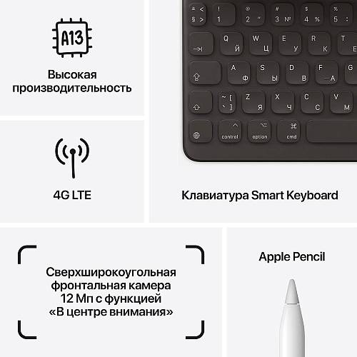 Apple iPad 10,2" (2021) Wi-Fi + Cellular 256 ГБ, «серый космос»