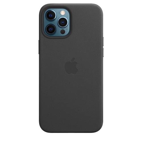 Чехол для смартфона Apple MagSafe для iPhone 12 Pro Max, кожа, чёрный