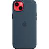 Фото — Чехол для смартфона iPhone 14 Plus Silicone Case with MagSafe, синий