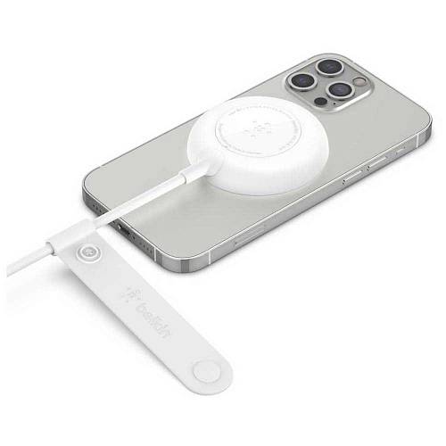 Беспроводное зарядное устройство Belkin Magnetic Portable Charger, 10Вт, белый