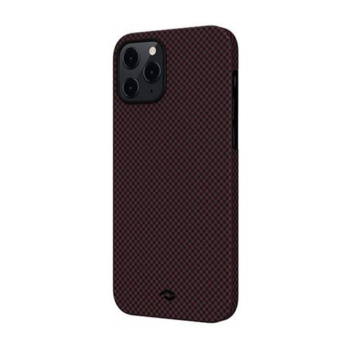 Чехол для смартфона Pitaka для iPhone 12 Pro Max, красно-черный (мелкое плетение)