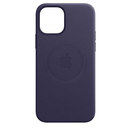 Чехол для смартфона Apple MagSafe для iPhone 12/12 Pro, кожа, тёмно-фиолетовый