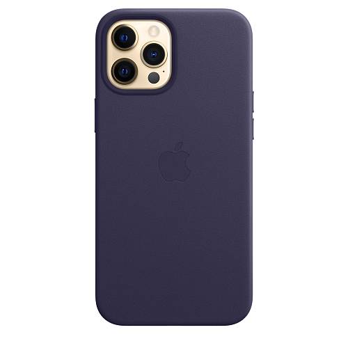 Чехол для смартфона Apple MagSafe для iPhone 12 Pro Max, кожа, тёмно-фиолетовый