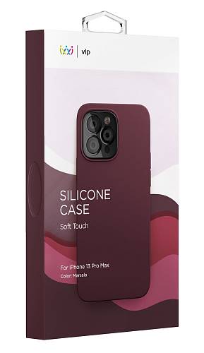 Чехол для смартфона vlp Silicone case для iPhone 13 Pro Max, «марсала»