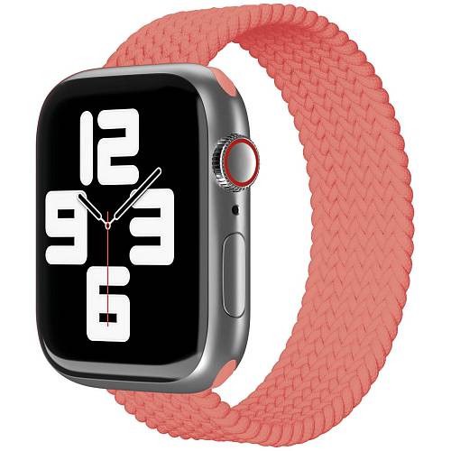 Ремешок для смарт-часов vlp для Apple Watch 38/40/41, L/XL, 2шт, нейлоновый плетёный, коралловый (уценка)