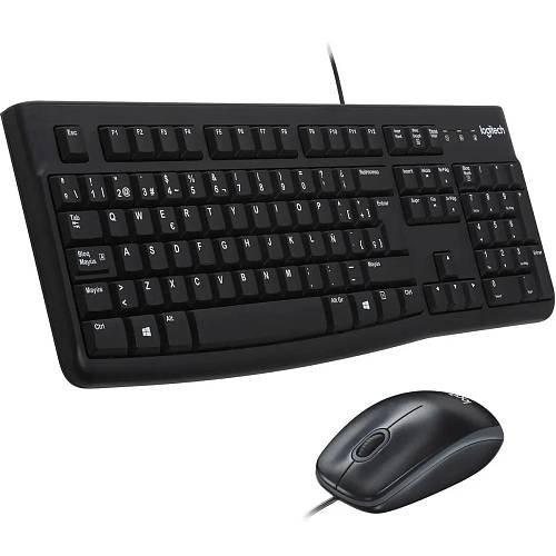 Комплект (клавиатура и мышь) Logitech MK120, черный