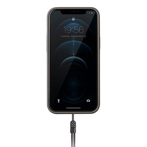 Чехол для смартфона Uniq для iPhone 12 Pro Max HELDRO + Band DE Anti-microbial, серый