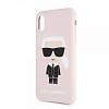 Фото — Чехол для смартфона Lagerfeld для iPhone XR Liquid silicone Iconic Karl Hard Light pink