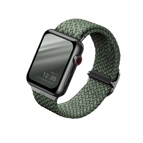 Ремешок для смарт-часов Uniq для Apple Watch 44/42 mm ASPEN Strap Braided, зеленый