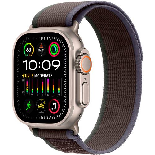 Apple Watch Ultra 2 GPS + Cellular, 49 мм, корпус из титана, ремешок Trail синего/черного цвета
