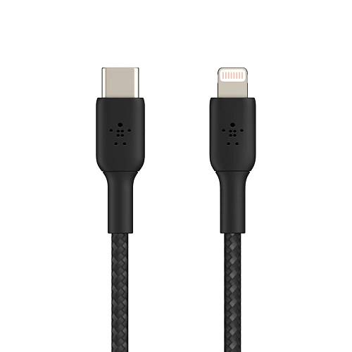Кабель Belkin BoostCharge Braided Lightning/USB-C, 2м, нейлон, черный