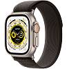 Фото — Apple Watch Ultra GPS + Cellular, 49 мм, корпус из титана, ремешок Trail черного/серого цвета M/L