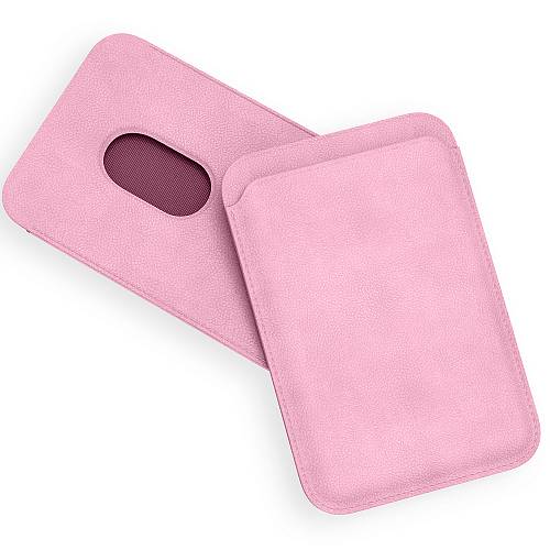 Чехол-бумажник vlp из натуральной кожи с MagSafe, светло-розовый